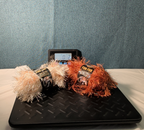 Lion Brand Fun Fur Yarn Copper & Champagne Eyelash Lot 2 Skeins 64yds Y2K NEW