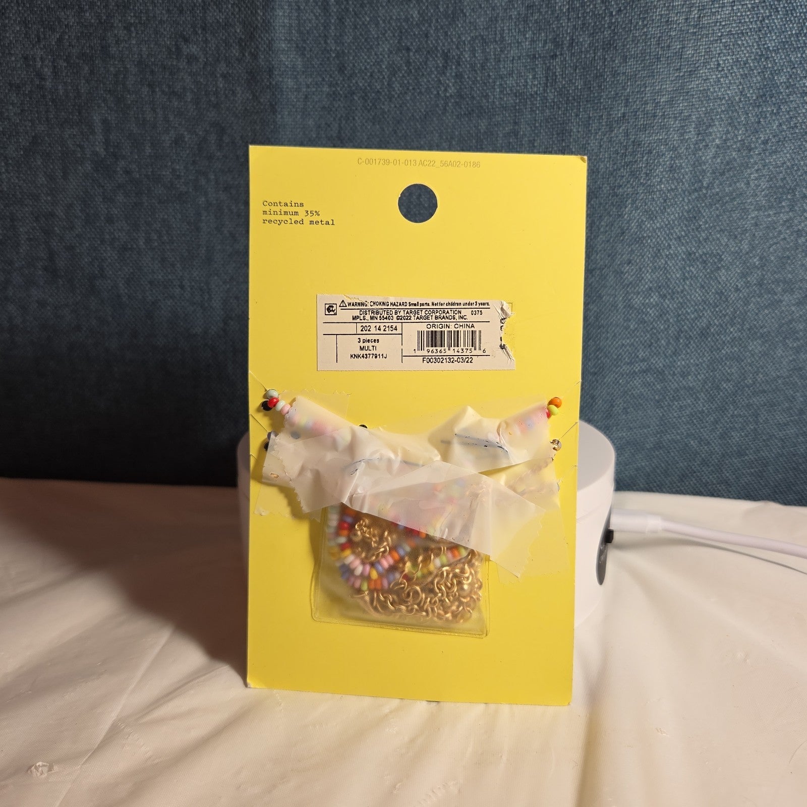 Target Art Class Initial J Necklace Set 3Pk Gold Tone Beaded