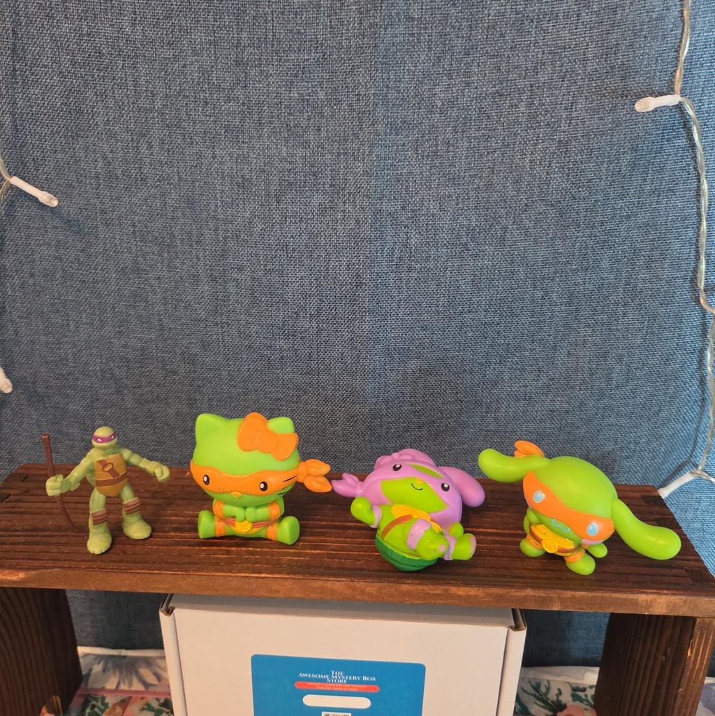 McDonalds Sanrio TMNT Happy Meal Toy Lot 4 Plastic Figures 2025