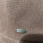 Scala Wide Brim Floppy Sun Hat Brown Acrylic Woven Packable Travel Retro