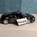 RMZ City Audi R8 Police Car 1/36 Diecast Pull Back Opening Doors PreOwned