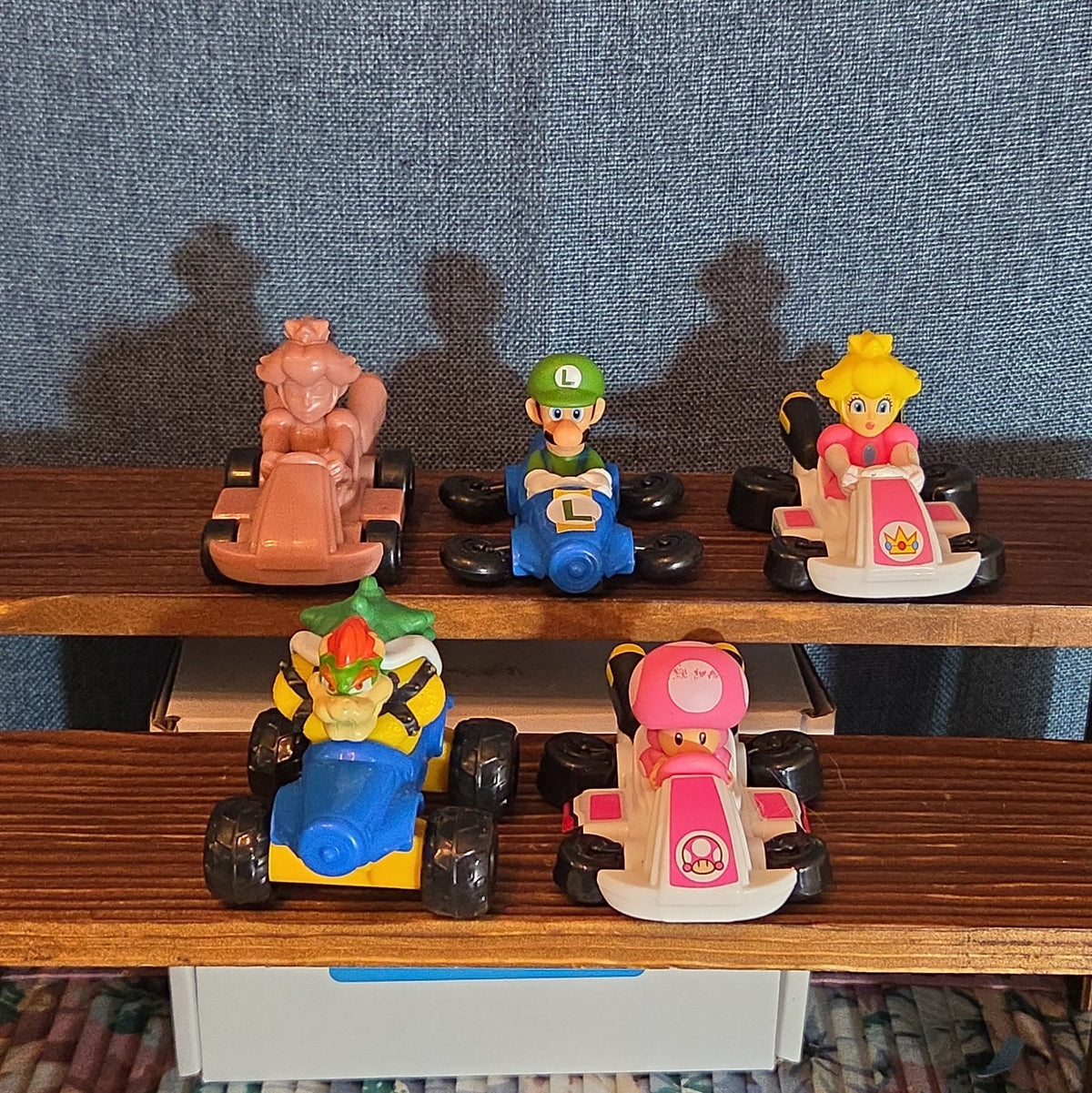 McDonalds Super Mario Kart Happy Meal Toy Lot 5 Luigi Bowser Peach