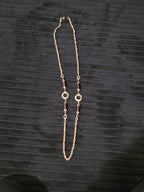 Sarah Coventry Emberwood Long Vintage Necklace 1975 Gold Tone Root Beer Amber