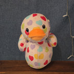 Way To Celebrate Duck Plush Heart Print Pastel Kawaii