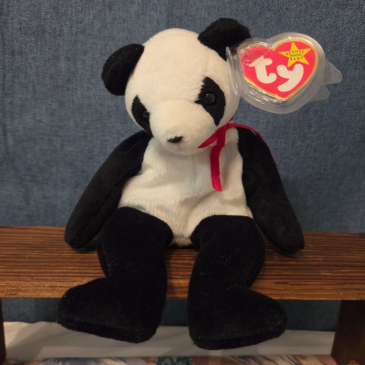Ty Beanie Baby Fortune Panda Bear Plush 1998