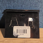 Traci Lynn Faux Pearl Silver Ball Hook Drop Earrings
