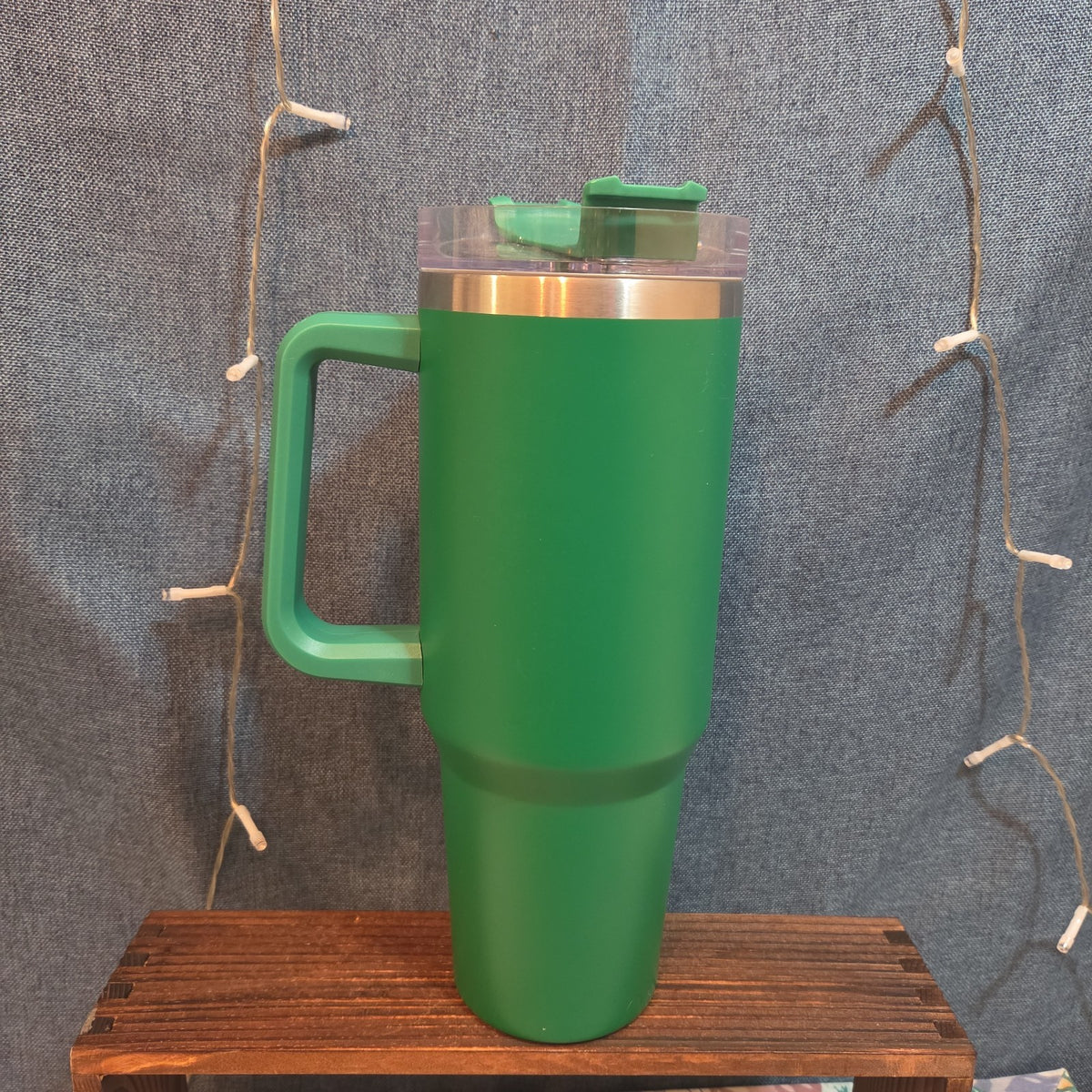 Holly Dolly Christmas 40oz Tumbler Green Stainless Travel Mug