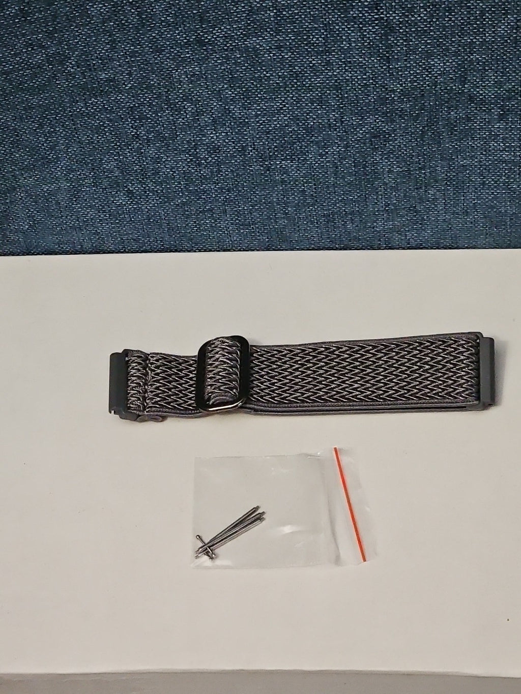 Fitbit Versa 1 / 2 / Lite Watch Band | Stretchy Elastic Nylon Strap | Dark Grey