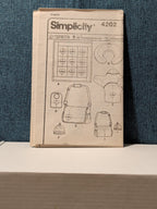 Simplicity 4202 Baby Accessories Pattern Quilt Diaper Bag Bib Wrap UNCUT 2006
