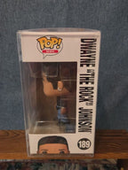 Funko Pop WWE 189 The Rock Dwayne Johnson Black Shirt Vinyl Figure w Protector