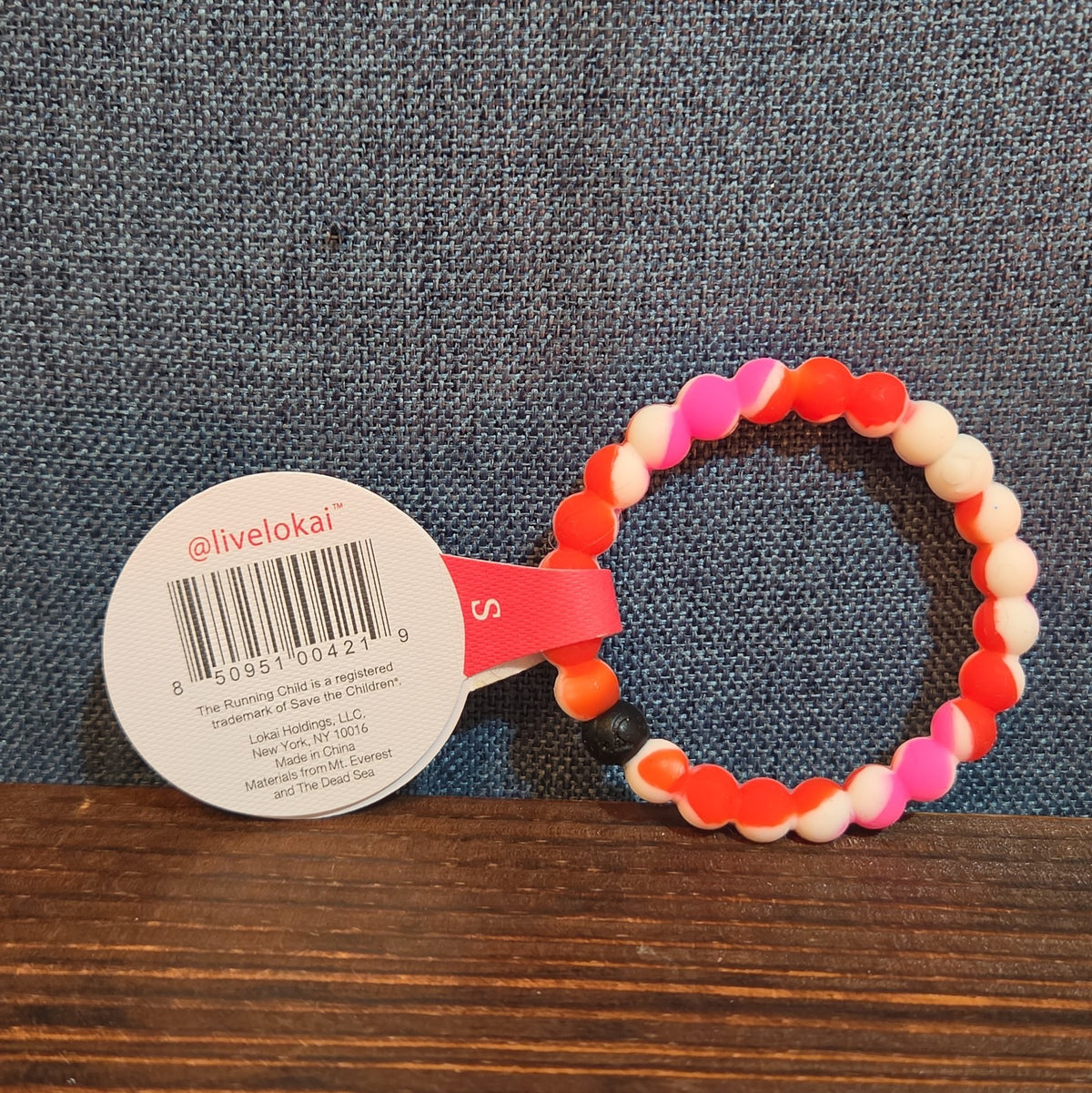 Lokai Breast Cancer Awareness Pink Silicone Bracelet Size S