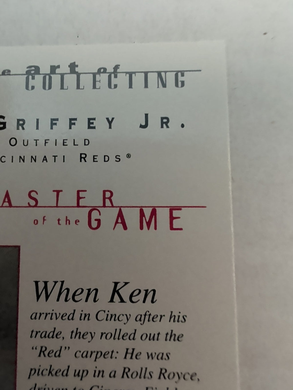 2000 Topps Gallery - Masters of the Game Ken Griffey Jr #113