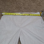 Jones New York Pants Womens 12 Tan White Stripe Pull On Crop Trouser Cotton Good