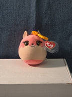 TY Roxie the Fox Squish-A-Boos Mini 3" Clip Plush MWMT with Tag Protector NEW