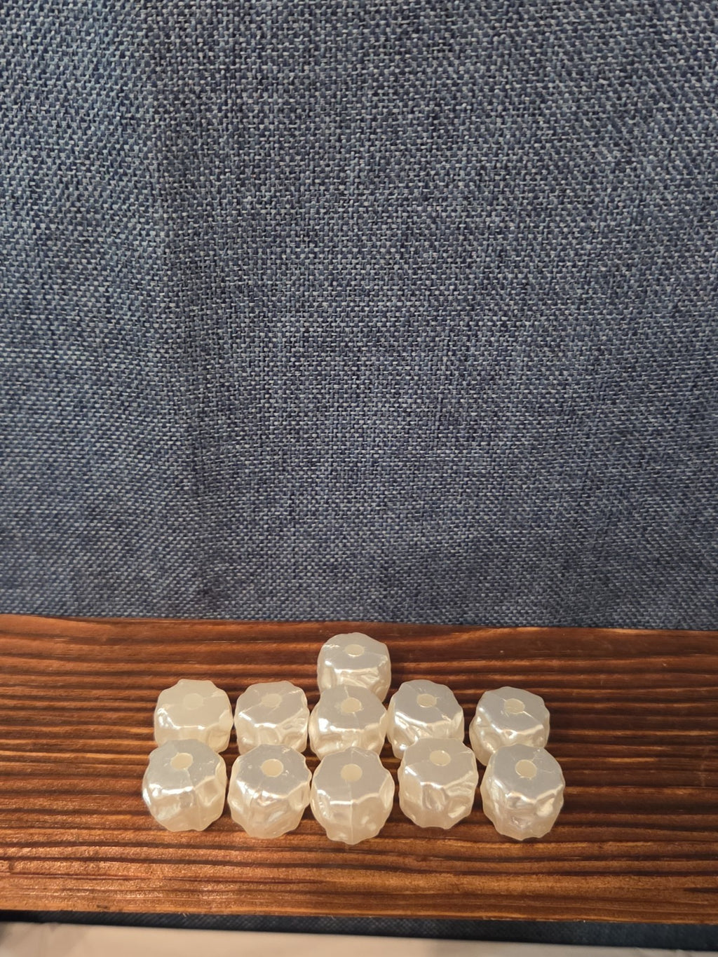Chunky White Faux Pearl Beads 11pc Craft