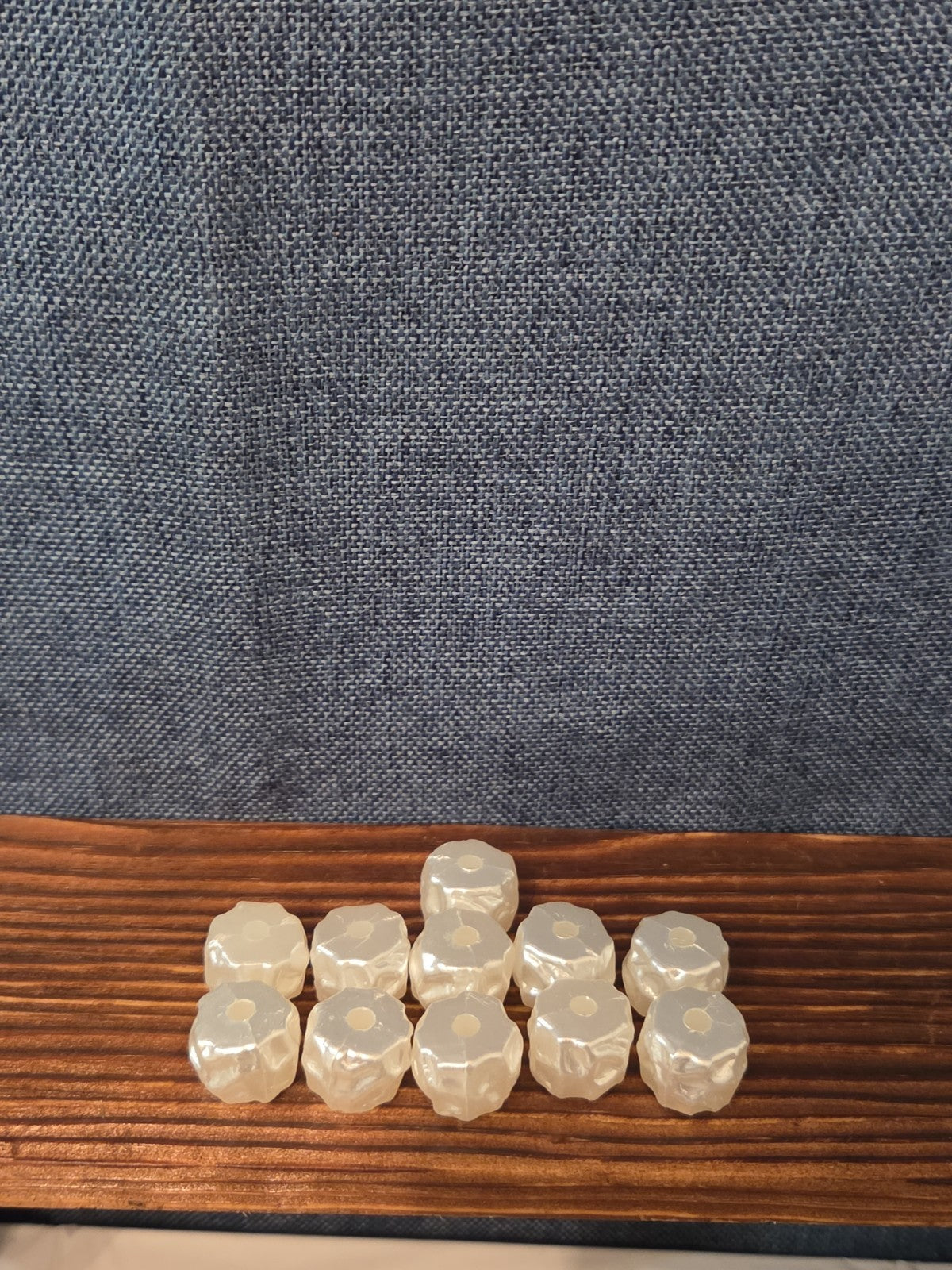 Chunky White Faux Pearl Beads 11pc Craft