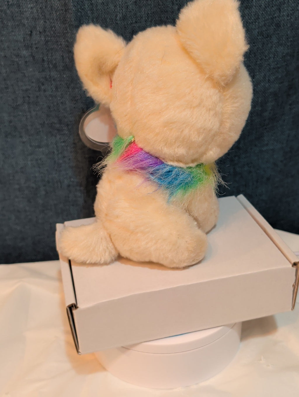 Ty Beanie Boos Chewey Chihuahua Rainbow Collar Gold Glitter Eyes 6" Plush