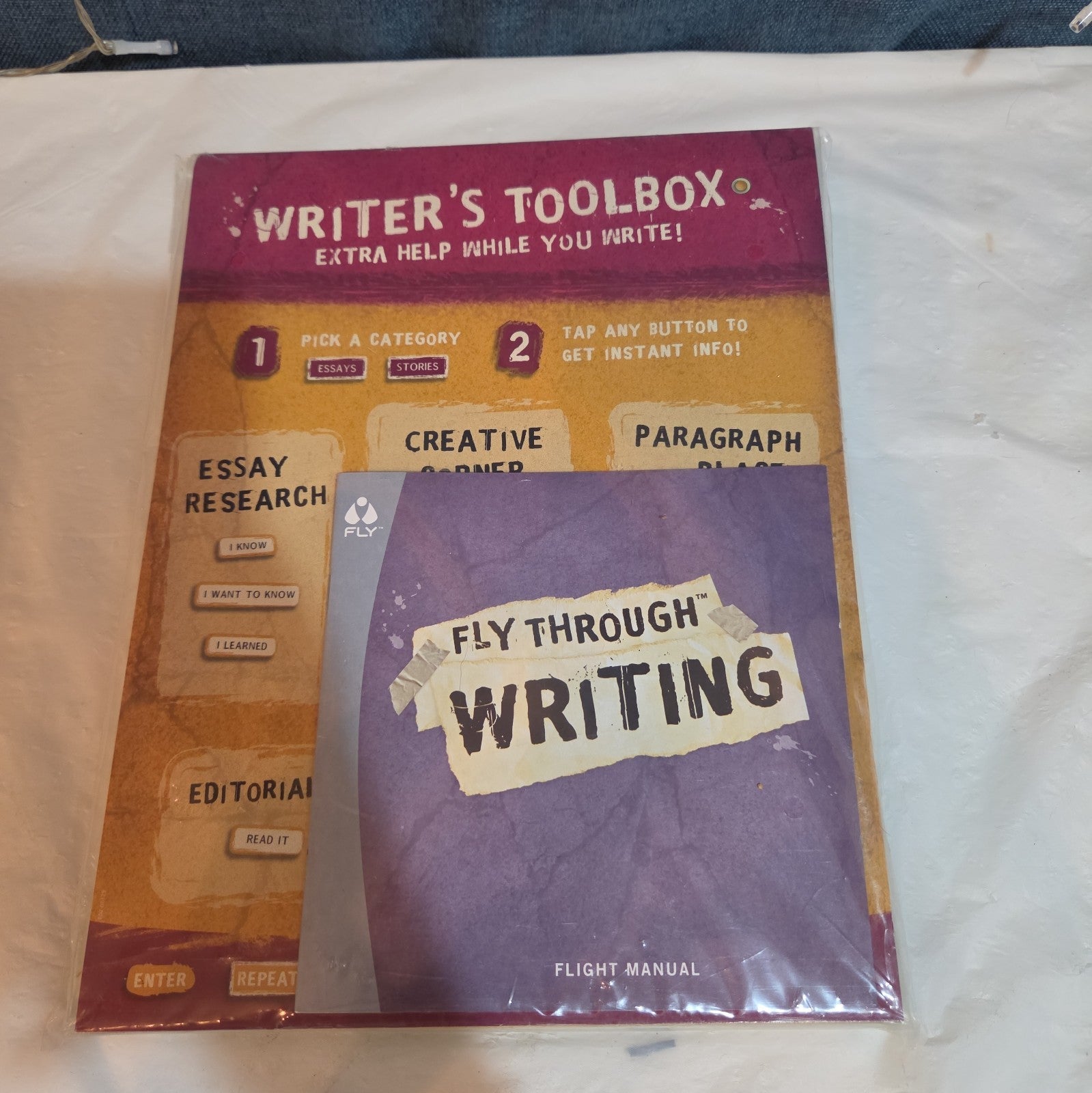 LeapFrog FLY Pentop Writer's Toolbox Cartridge Notebook 2005 Y2K Tech Sealed