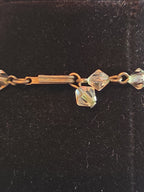Deltah 4-Strand Aurora Borealis Crystal Necklace Vintage Glam
