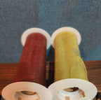 Deco Mesh Ribbon Lot 2 Maroon Gold Metallic Craft Destash