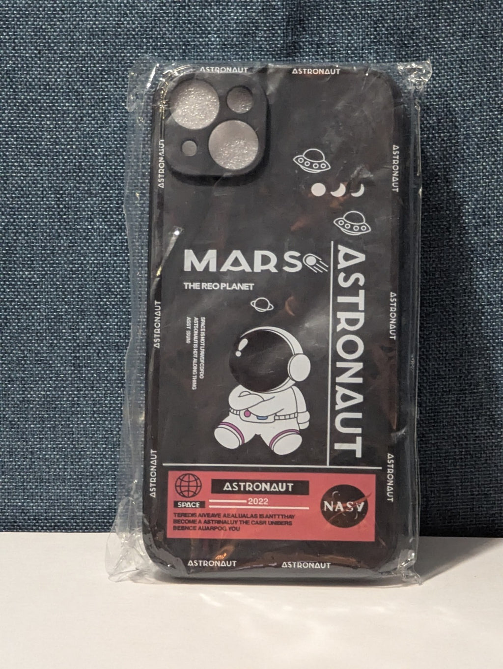 Astronaut Space Phone Case iPhone 14 Pro Max Slim Black TPU NASA Style Cover New