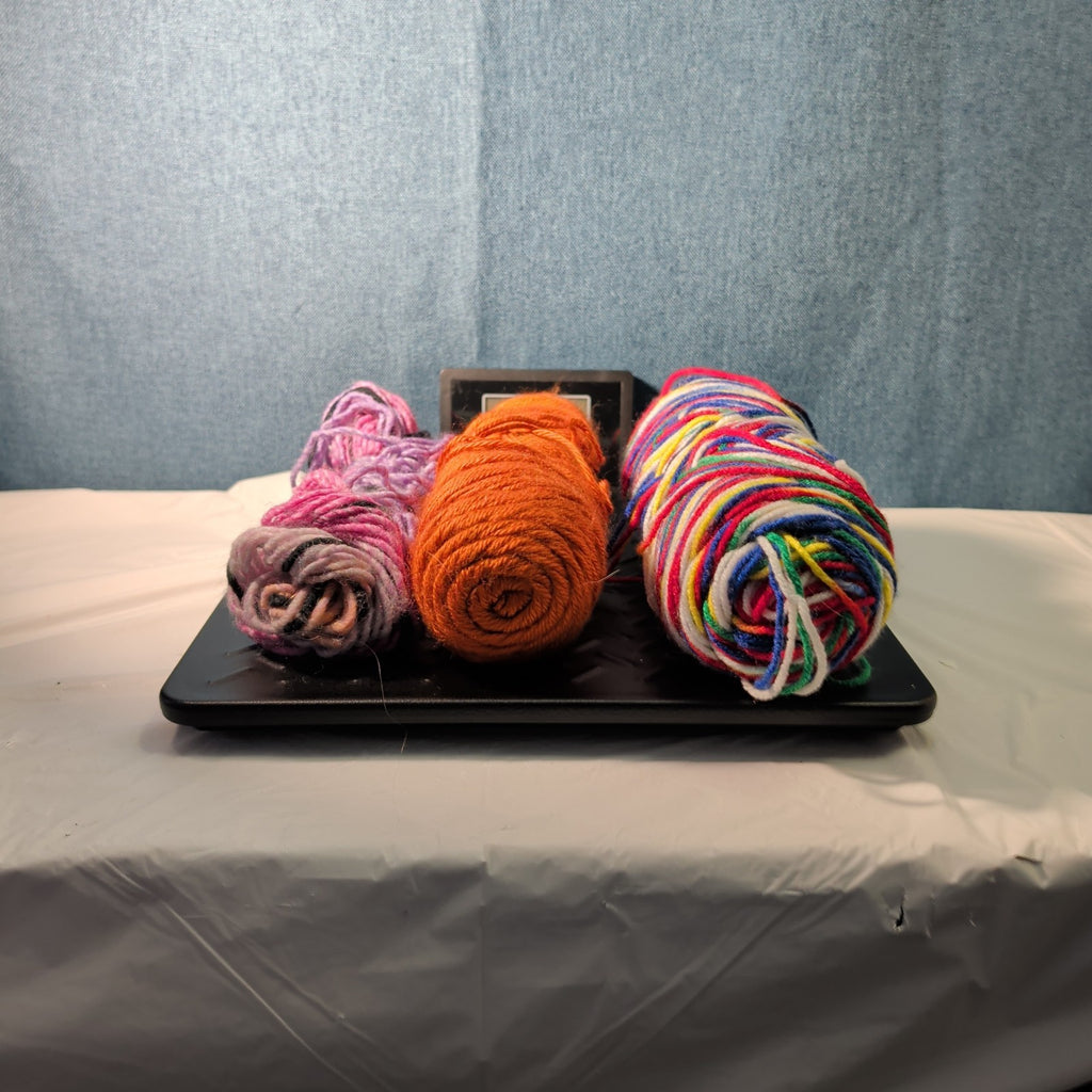 Assorted Yarn Set 9oz Mixed Rainbow Retro Stripe Orange Pink Purple 3 Skeins