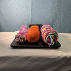Assorted Yarn Set 9oz Mixed Rainbow Retro Stripe Orange Pink Purple 3 Skeins