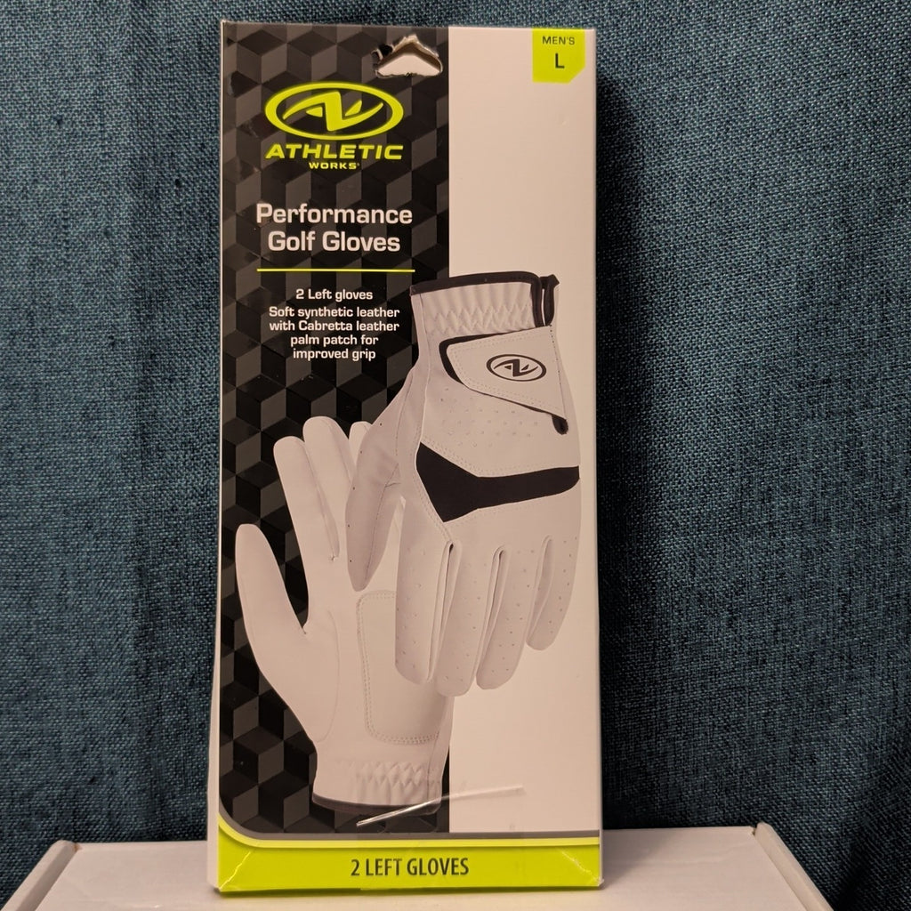 NEW Athletic Works Performance Golf Gloves 2-Pack | Size L | 2 Left Hand Gloves