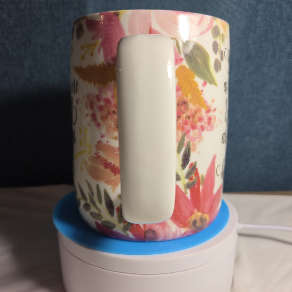 Mary Square Hope Mug Floral Ceramic Cup