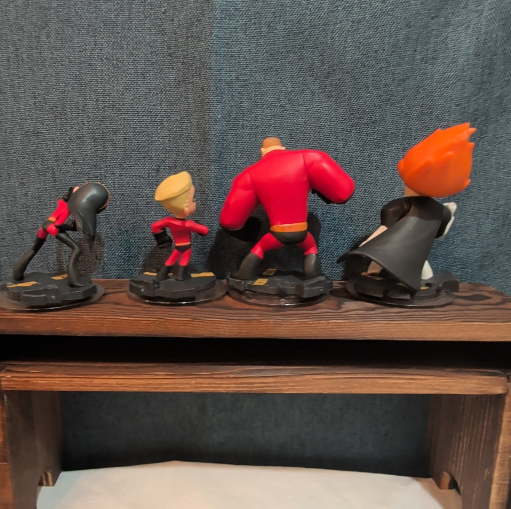 Disney Infinity 1.0 Incredibles 4 Figure Lot Syndrome Dash PVC Loose