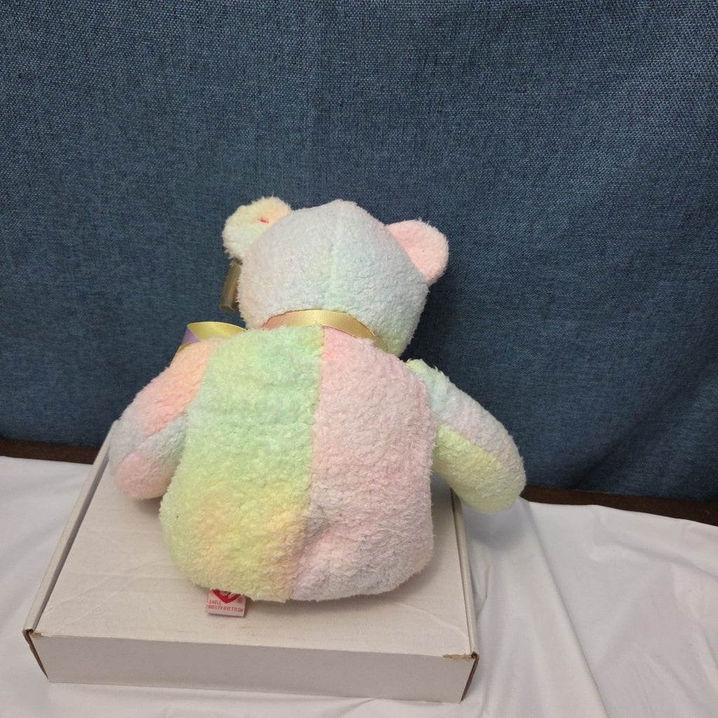 TY Beanie Buddy GROOVY the Bear 1999 | 14" Rainbow Tie-Dye | MWMT Mint Tags