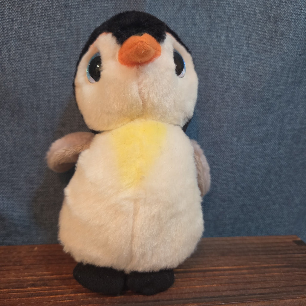 Ty Pongo Penguin Plush Beanie 6" Big Blue Eyes Y2K