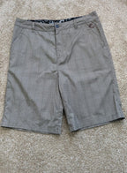 O'Neill Hybrid Boardshorts Men's Size 34 Gray Plaid Swim Trunks Walker Shorts