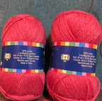 Herrschners Afghan Yarn Lot 2 Skeins 2 Ply  Grapefruit Acrylic 220 Yards Each