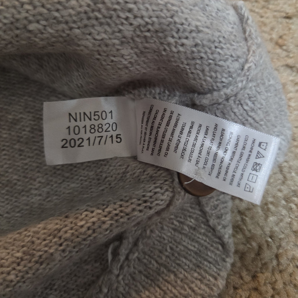 Hatley Girls Reindeer Knit Dress Size 10 Holiday Winter Sparkly Grey