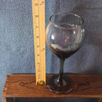 Greenbrier Set 4 Smokey Grey Gray Wine Glasses 12oz