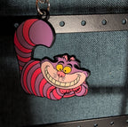 Cheshire Cat Necklace Pink Enamel Silver Tone Pop Culture