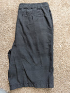 O'Neill Men's Hybrid Flat Front Shorts Size 34 Black Micro Plaid Stretch Chino