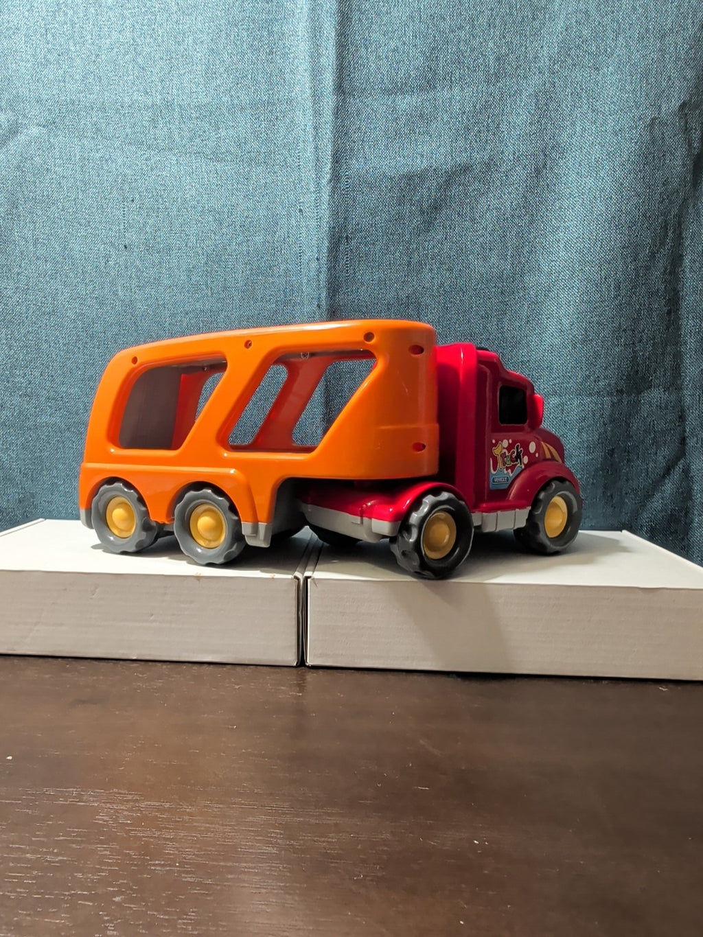 Big Toddler Semi Truck Car Hauler Toy Vehicle Lights & Sounds Transport Trailer