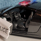 RMZ City Audi R8 Police Car 1/36 Diecast Pull Back Opening Doors PreOwned