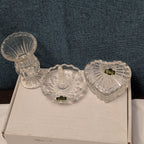 Forever Crystal 3pc Vanity Set | 24% Lead Crystal Zajecar Yugoslavia NEW IN BOX