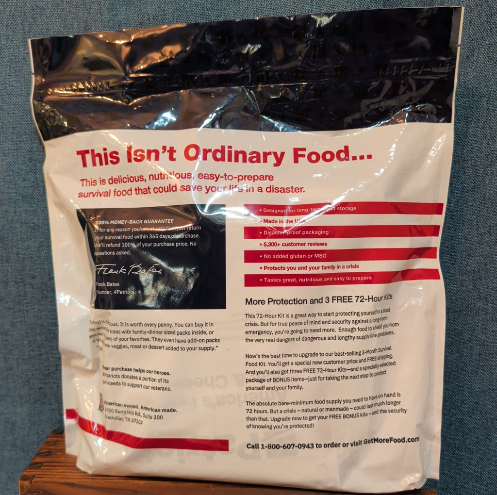 4Patriots 72-Hour Survival Food Kit Emergency MRE Supply
