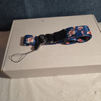 Blue Floral Phone Lanyard Quick Release Detachable Strap Loop