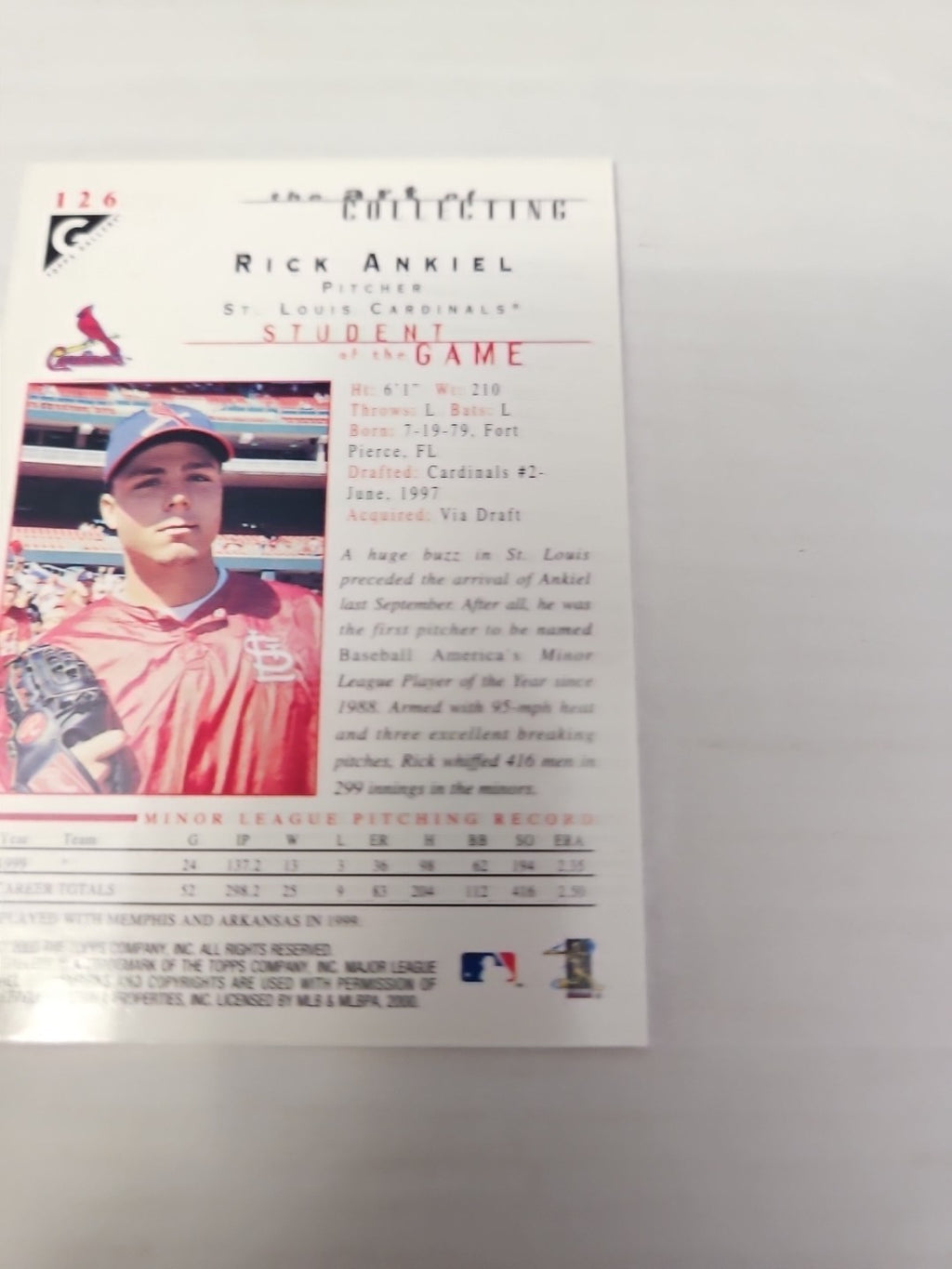 2000 Topps Gallery - Students of the Game Rick Ankiel #126