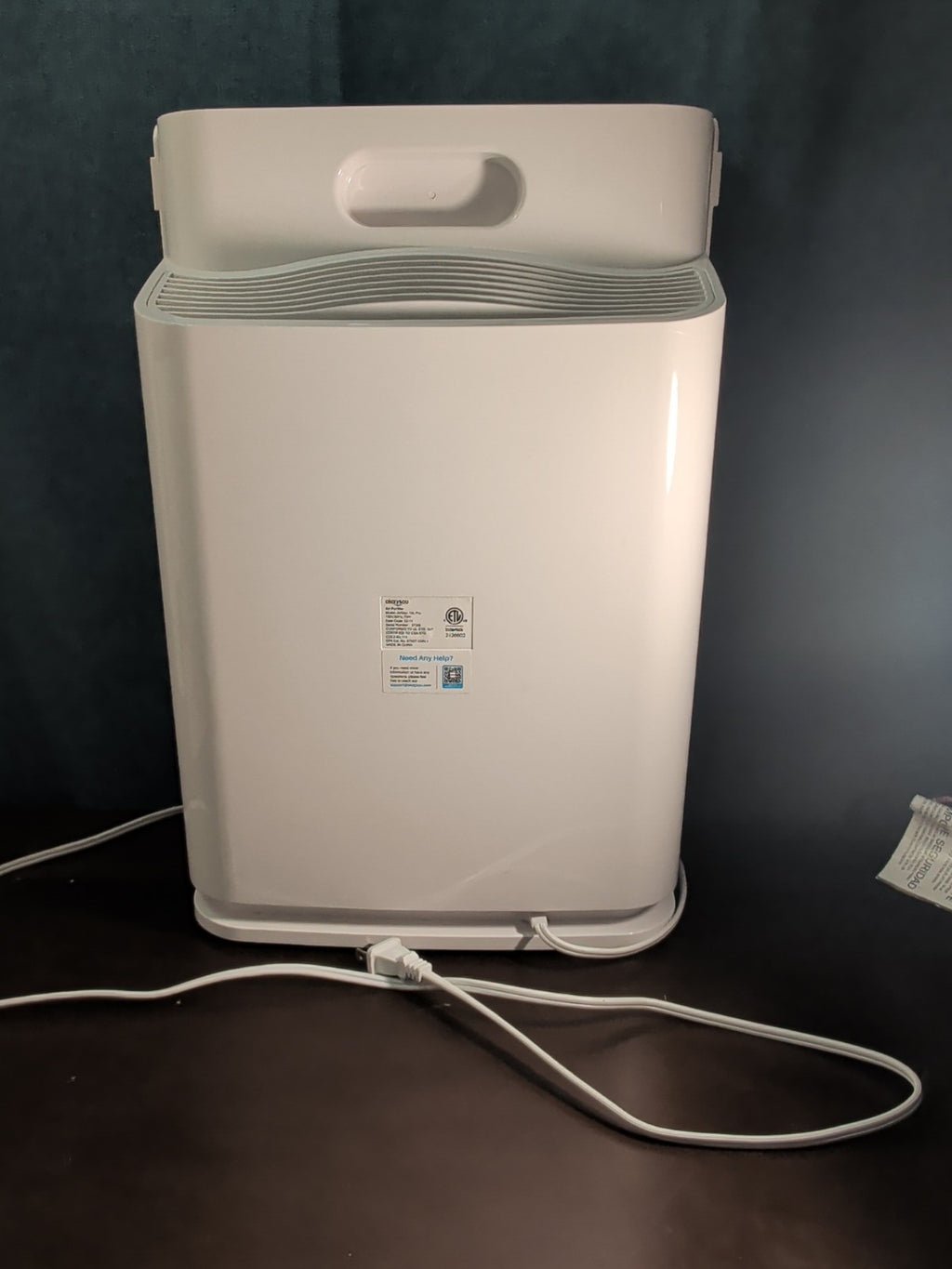Okaysou AirMax 10L Pro Air Purifier HEPA 5-Stage 1000sq ft Room White Working