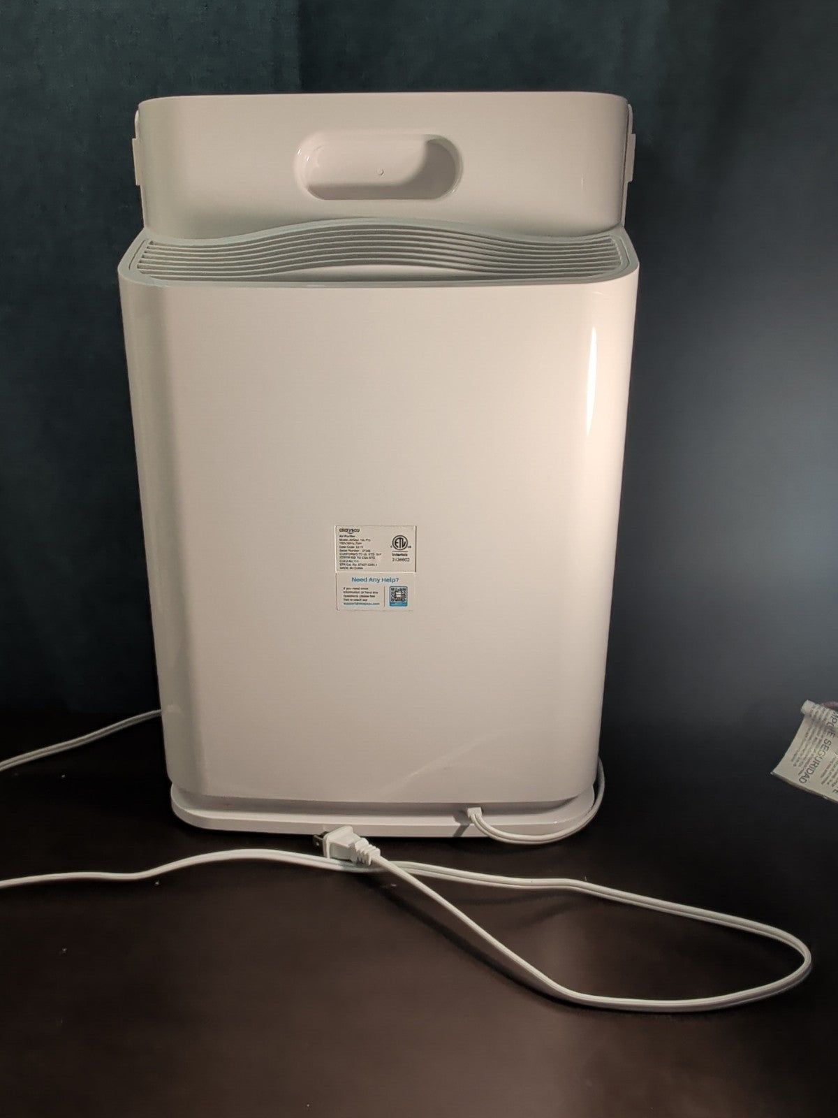 Okaysou AirMax 10L Pro Air Purifier HEPA 5-Stage 1000sq ft Room White Working