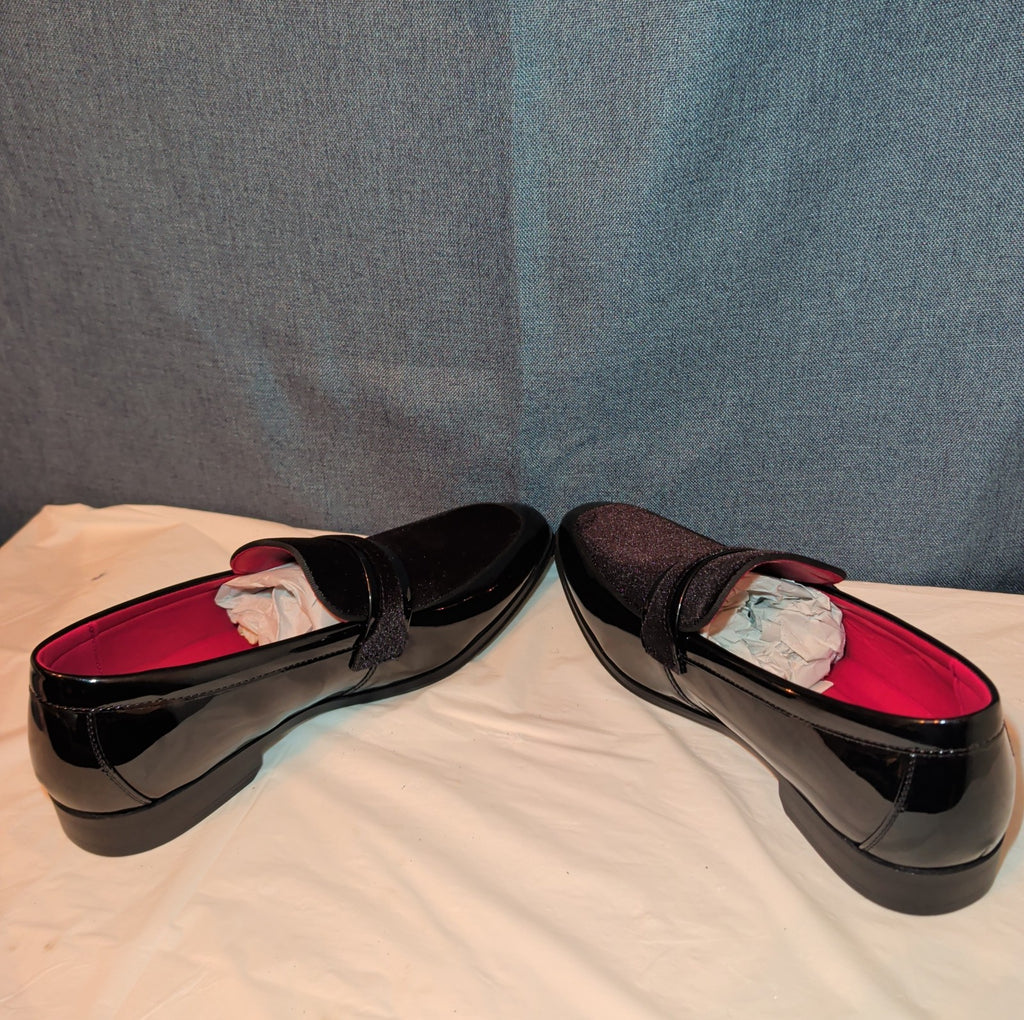 Bruno Marc Men Loafers Size 12 Tuxedo Velvet Patent Black Dress Shoes Slip On
