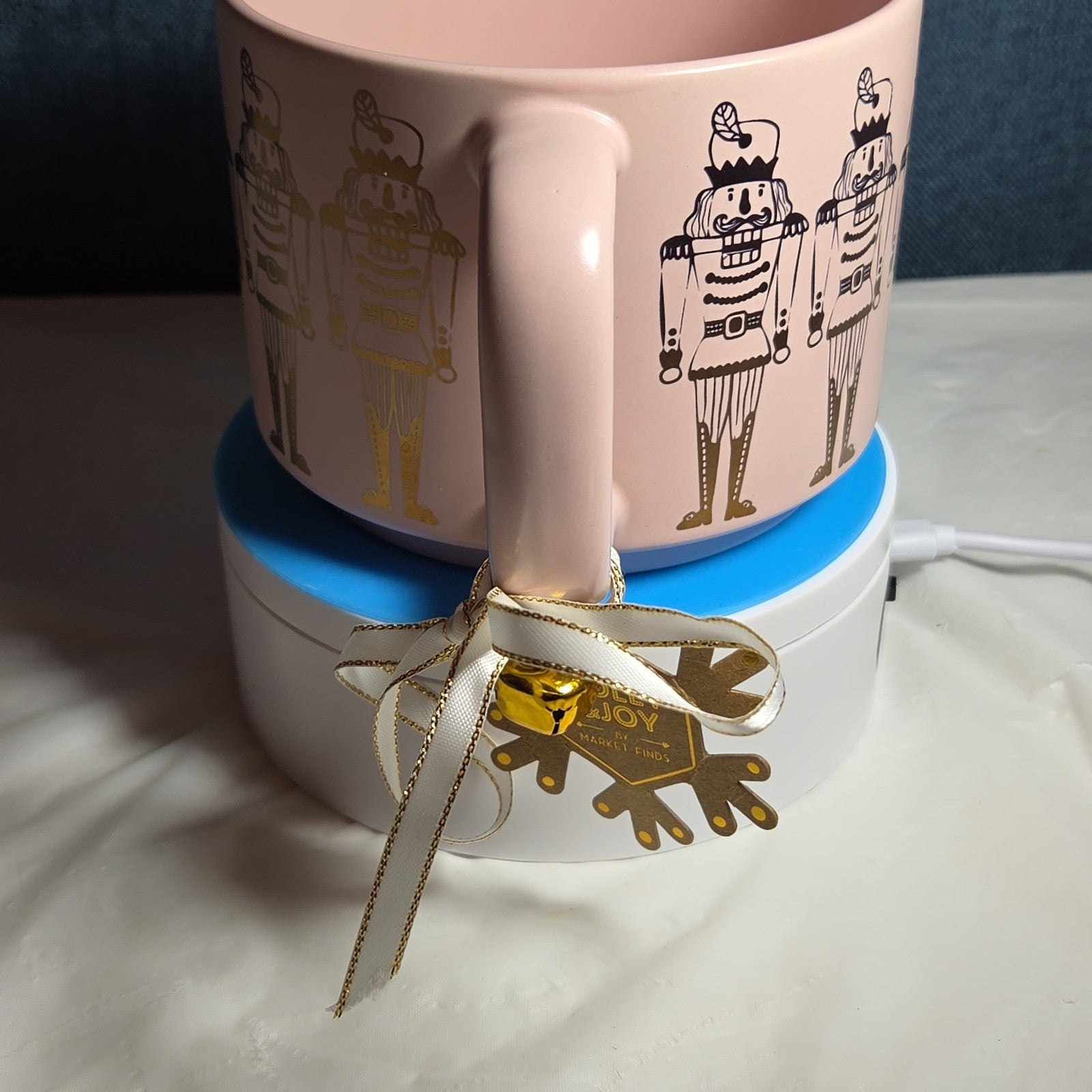 Holly & Joy Nutcracker Pink Ceramic Mug Holiday NWT
