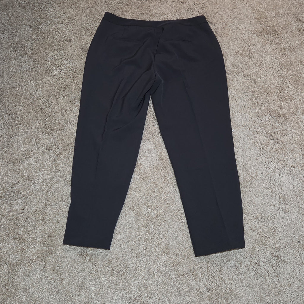 Zac & Rachel Black Dress Pants 14 Pleated Pocket Stretch Career NWOT