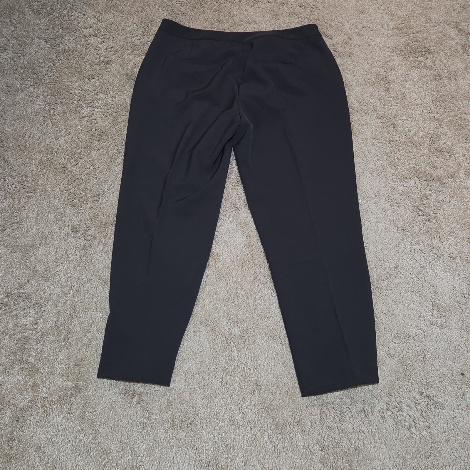 Zac & Rachel Black Dress Pants 14 Pleated Pocket Stretch Career NWOT